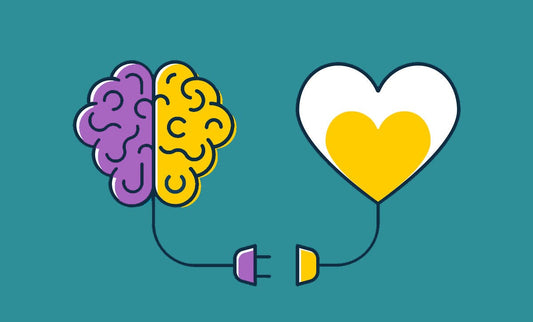 Illustration of brain plugging into heart